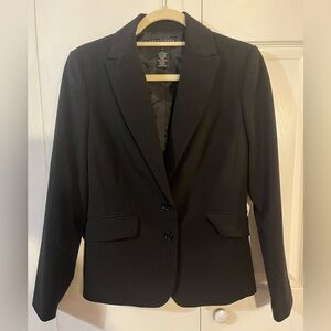 Apostrophe Essentials Y2K Women’s Black Blazer Two Button Close Size 4